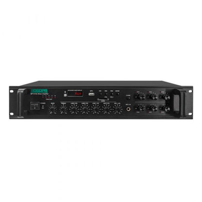 120W 6 Zones Paging and Music Mixer Amplifier with  SD/USB/FM & Individual Volume Control with  Bluetooth