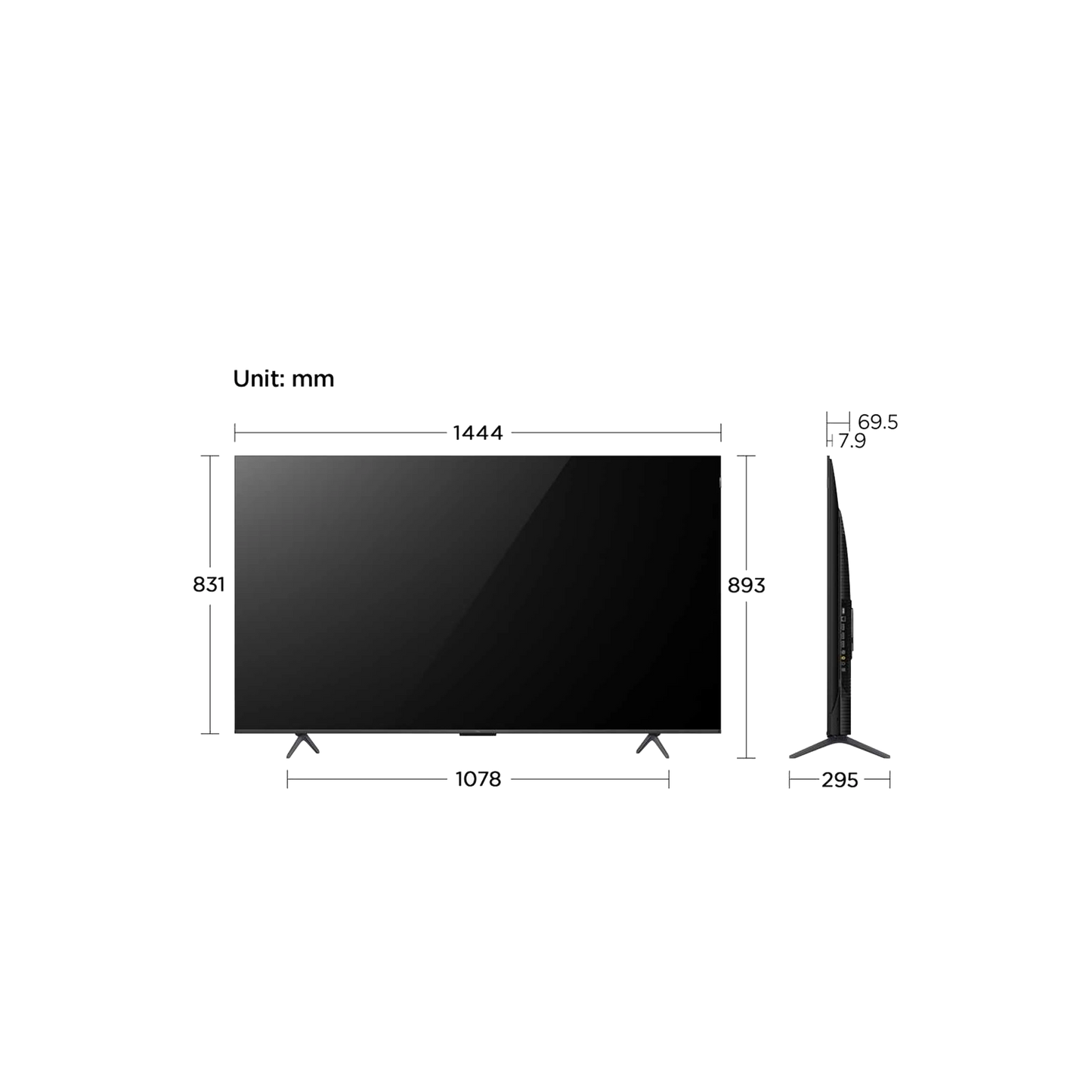 TCL 65C655 4K QLED Smart Television 65inch (2024 Model)