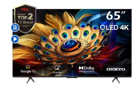 TCL 65C655 4K QLED Smart Television 65inch (2024 Model)