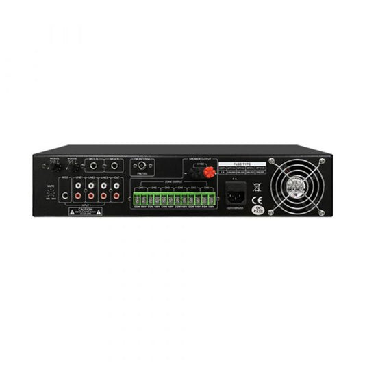 120W 6 Zones Paging and Music Mixer Amplifier with  SD/USB/FM & Individual Volume Control with  Bluetooth