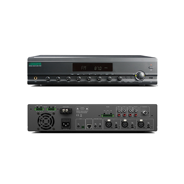 MP1010U-350W 6 Zones Paging and Music Mixer Amplifier with  SD/USB/FM & Individual Volume Control with  Bluetooth