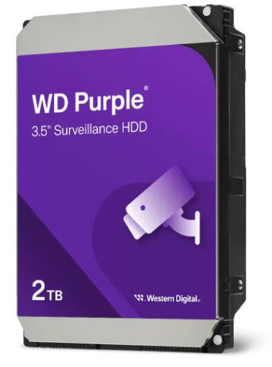 WD 2TB Purple SATA Surveillance Hard Drive,